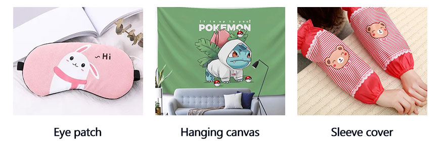 ooglapje, hangend canvas, mouwhoes