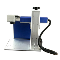 DS-KH002 Split Bureau Draagbare Type 20 w 30 w 50 w Fiber CO2 Laser-markering Machine Met Roterende Voor metalen Sieraden Ring