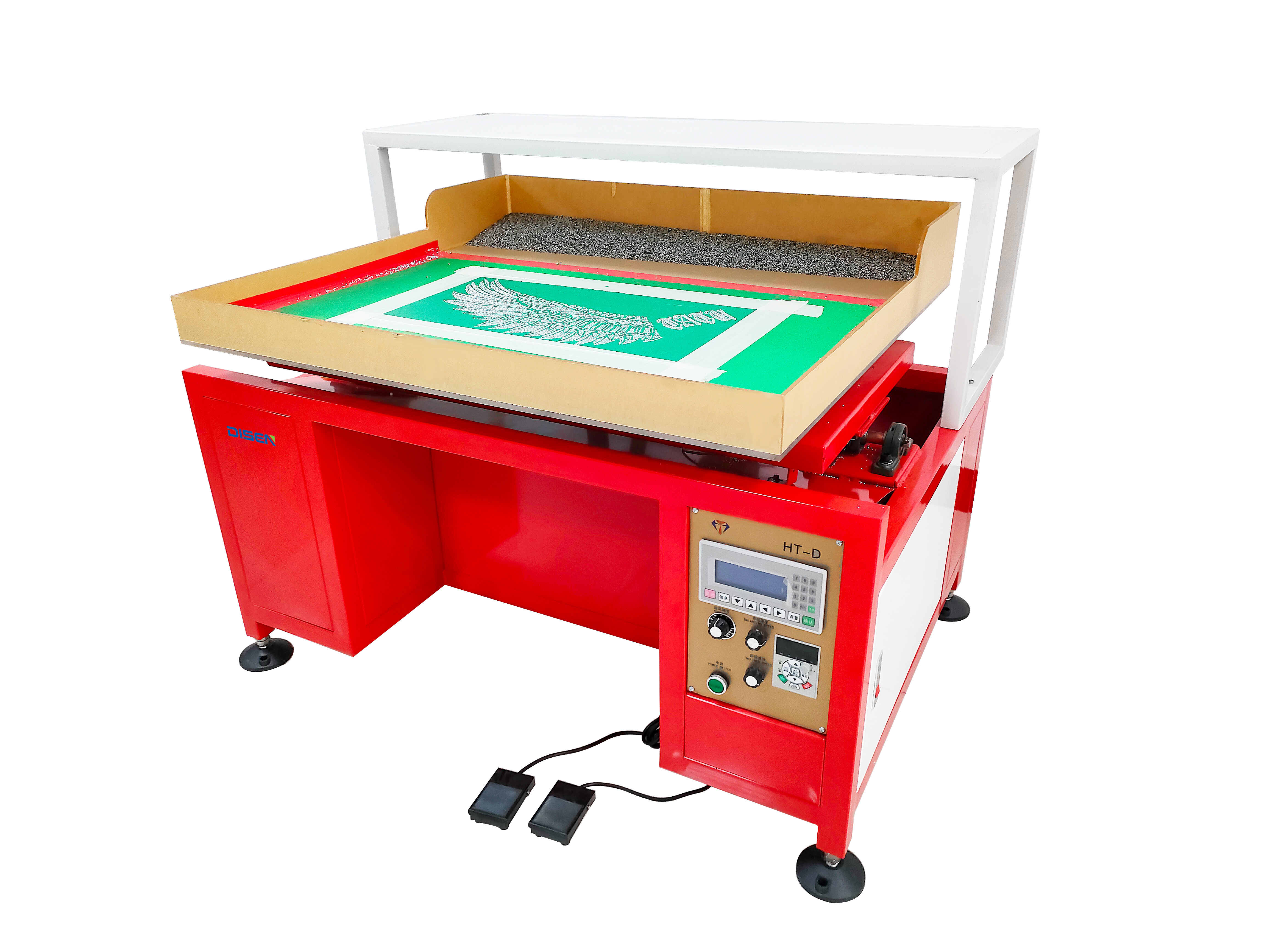 HT-D Automatische Crystal Stone Wijzigen Strass Transfer Papier Borstelen Schudmachine Borstel Hot Fix Strass Motief Making Machine
