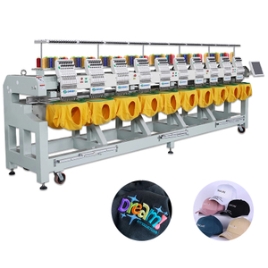 Kwaliteit 10-koppige borduurmachine Cap / T-shirt / kledingstuk / platte automatische borduurmachine 