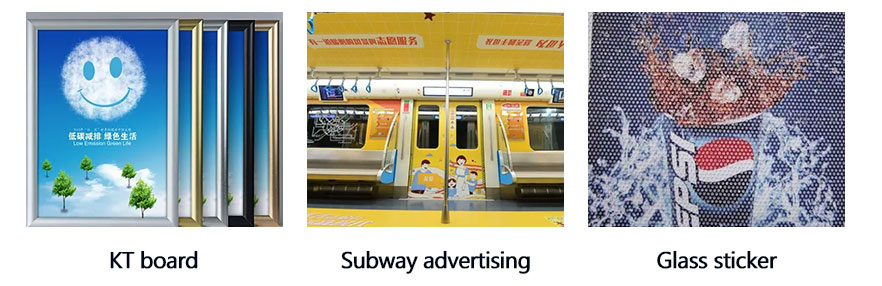 KT-bord, metroreclame, glassticker 
