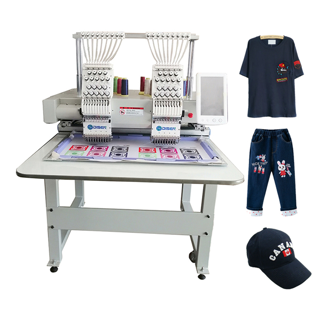 DS-G902 Hoge snelheid multifunctionele geautomatiseerde tweekoppige borduurmachine voor pet-T-shirt
