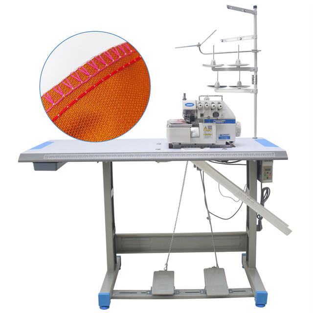 DS-747D industri&euml;le overlocknaaimachine 4 draads voor handdoekhoes Jack overkant 