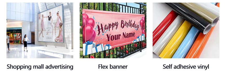 winkelcentrumreclame, flexbanner, zelfklevend vinyl 