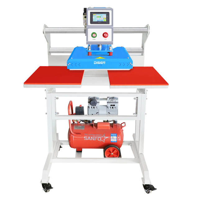 DS-7C 60x40cm volautomatische LCD goedkope Dual Shuttle sublimatie T-shirt warmteoverdracht persmachine