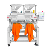 1202 Dubbele kop borduurmachine 500 * 800 mm platte pet t-shirt borduurfabriek