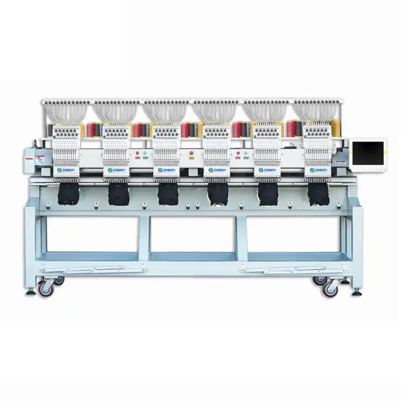 DS-J1206 Industri&euml;le borduurmachine met meerdere koppen Hoge snelheid T-shirt Cap Six Haed-borduurmachine