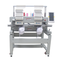 DS-G1202 borduurmachine met dubbele kop Cap, lage prijs, platte T-shirts, logo-borduurwerk