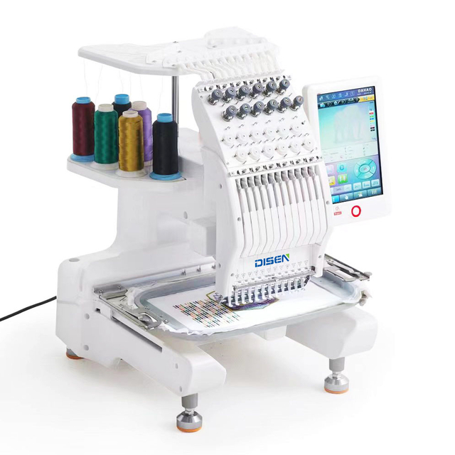 DS-Y1201MINI draagbare logo's enkele kop geautomatiseerde borduurmachine voor mode-industrie
