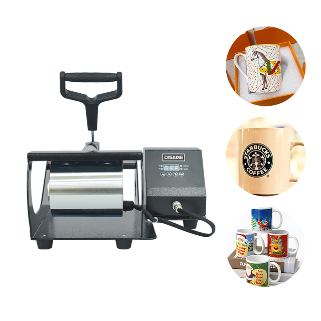 Mini Digitale Handmatige Warmtepersmachine Cups Mokken sublimatie hittepers